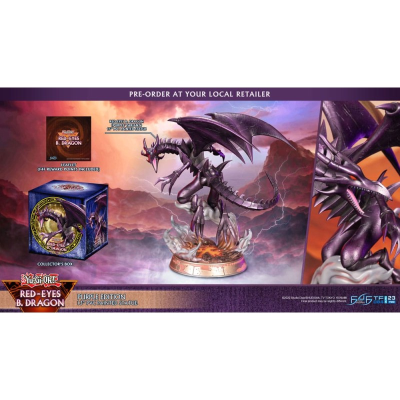 Yu-Gi-Oh! statuette PVC Red-Eyes B. Dragon Purple Colour 33 cm