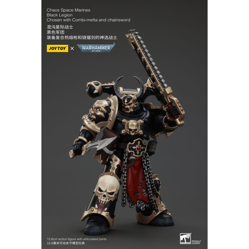 Warhammer 40k Actionfigur Chaos Space Marines Black Legion Chosen with Combi-melta and chainsword 20 cm