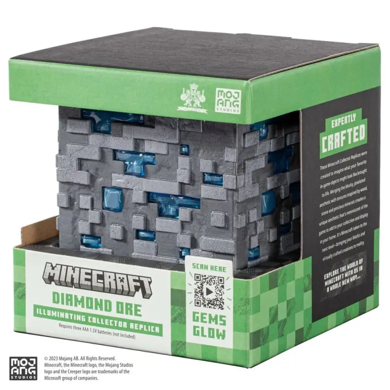 Minecraft réplique Illuminating Diamond Ore Cube 10 cm | 0849421009458