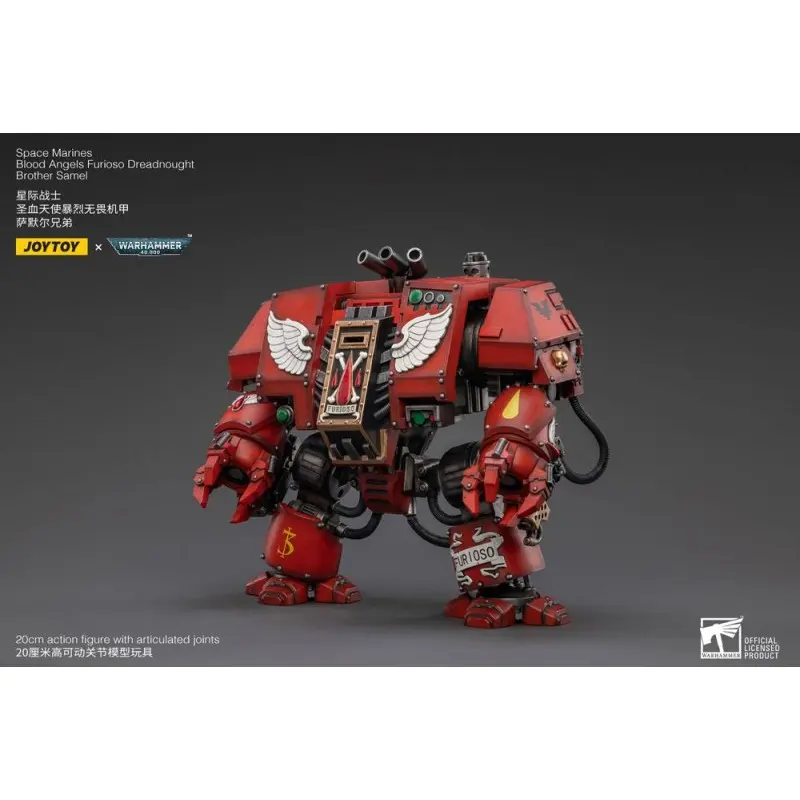 Warhammer 40k figurine 1/18 Blood Angels Furioso Dreadnought Brother Samel 20 cm | 6973130372634