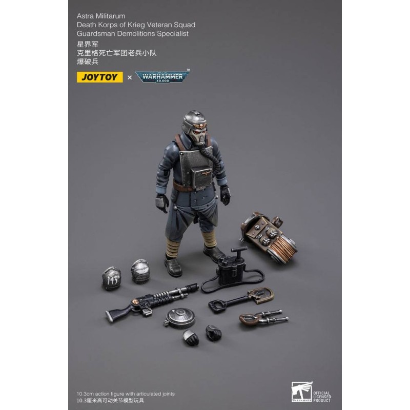 Warhammer 40k figurine 1/18 Death Korps of Krieg Veteran Squad Guardsman Demolitions Specialist 10 cm