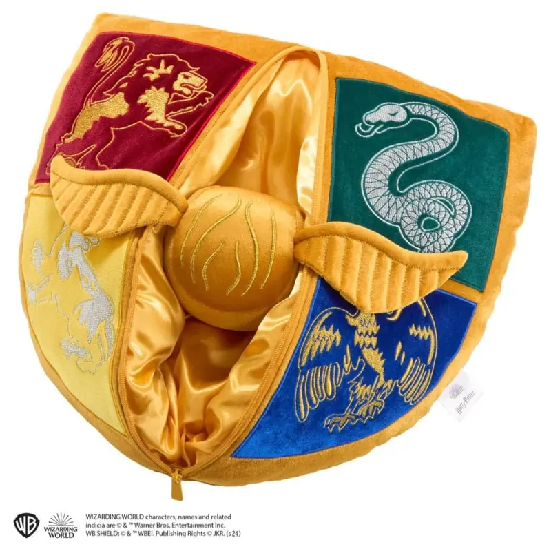 Harry Potter oreiller avec peluche Quidditch Crest & Vif d'or | 0849421009816