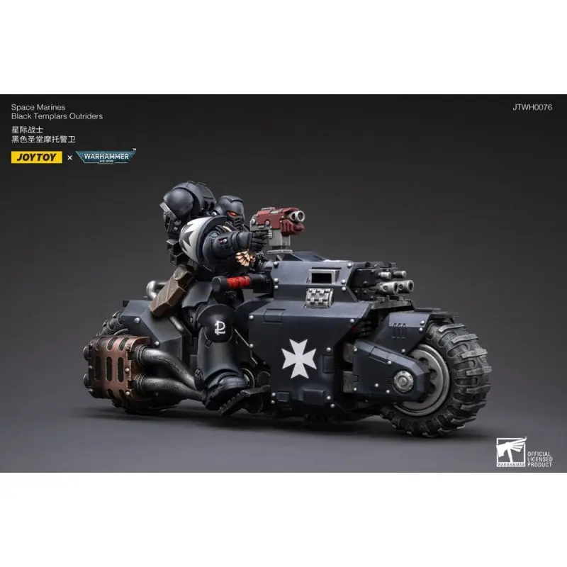 Warhammer 40k véhicule 1/18 Black Templars Outrider Bike 22 cm | 6973130372856