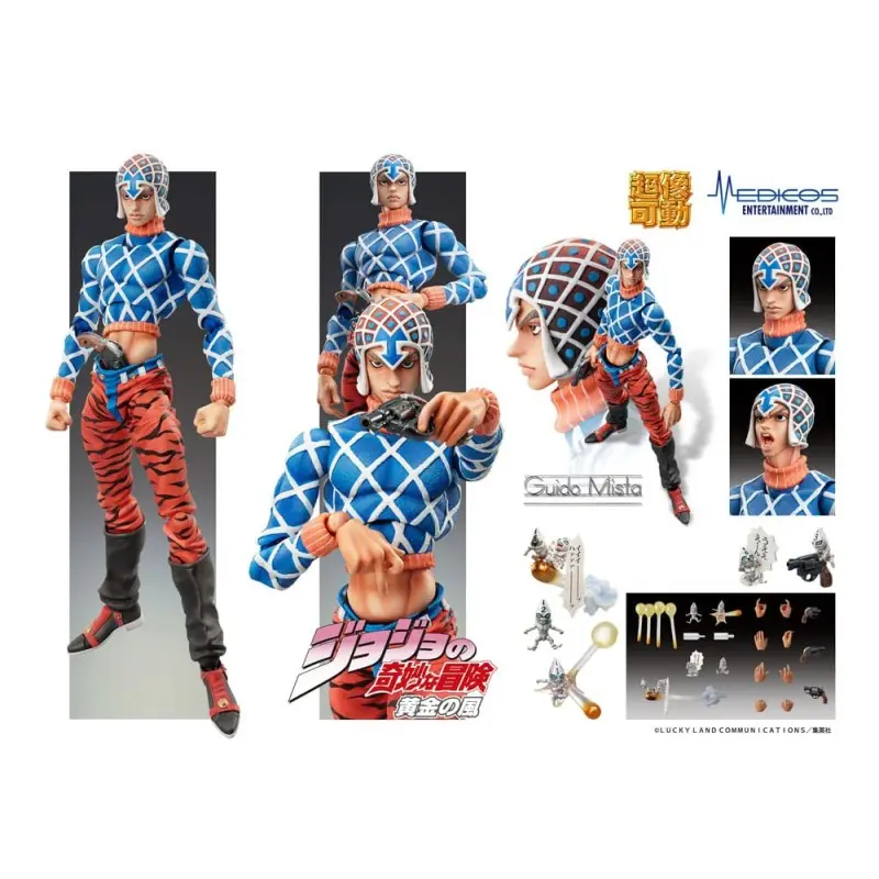 JoJo's Bizarre Adventure Part 5 statuette PVC Statue Chozokado Guido Mista & S P (re-run) 15 cm | 4582777531896