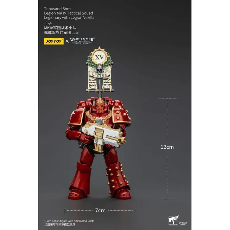 Warhammer The Horus Heresy figurine 1/18 Thousand Sons Legion MK IV Tactical Squad Legionary with Legion Vexilla 12 cm | 6973130375796
