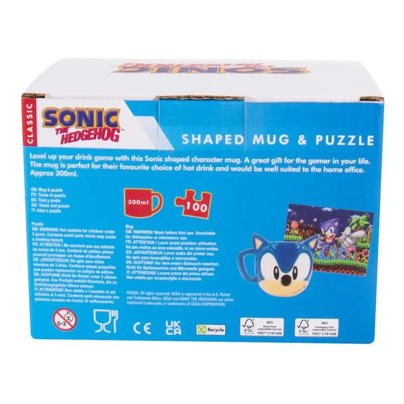 Sonic the Hedgehog mug et puzzle Set Sonic | 5060949241723