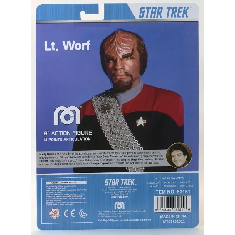 Star Trek TNG figurine Lt. Worf 20 cm | 0850033232196