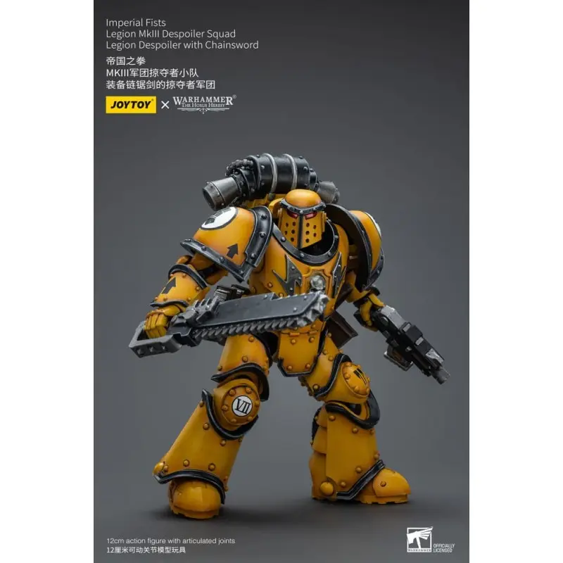 Warhammer The Horus Heresy figurine 1/18 Imperial Fists Legion MkIII Despoiler Squad Legion Despoiler with Chainsword 12 cm | 6973130379091
