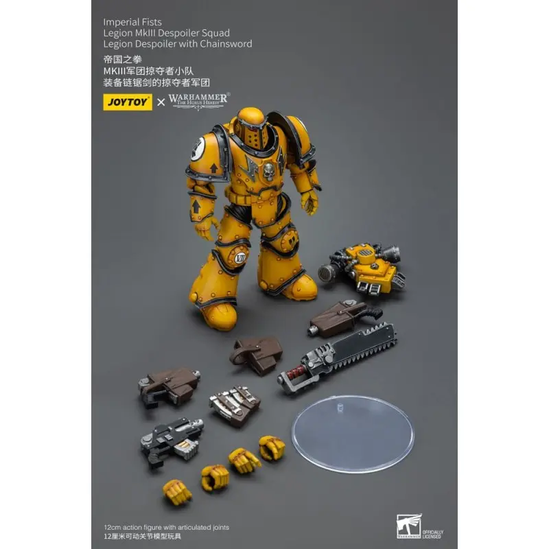 Warhammer The Horus Heresy figurine 1/18 Imperial Fists Legion MkIII Despoiler Squad Legion Despoiler with Chainsword 12 cm | 6973130379091