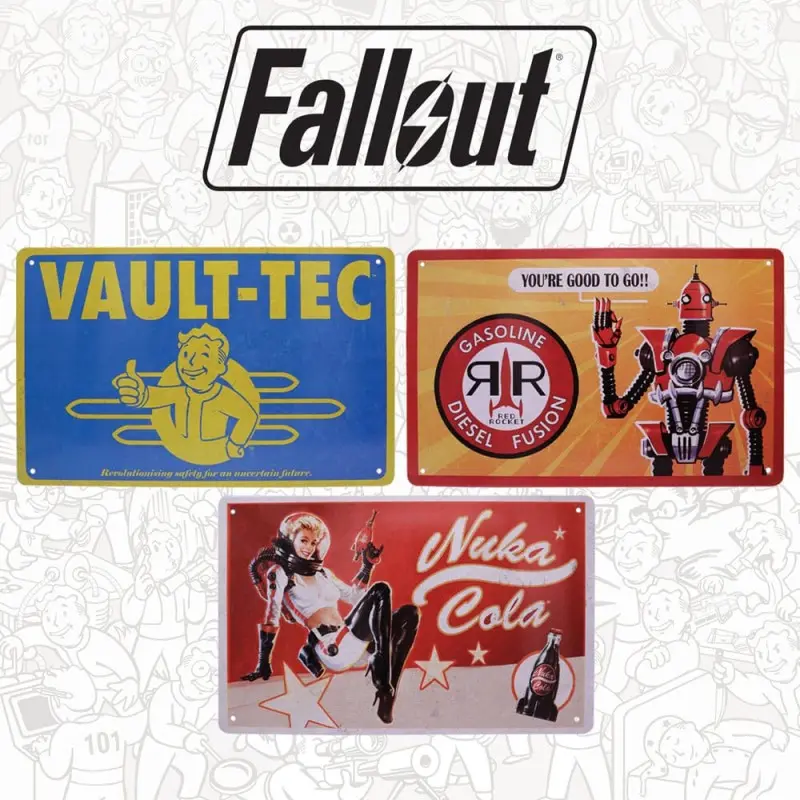 Fallout Set de 3 panneau métal Brands  | 5060948292870