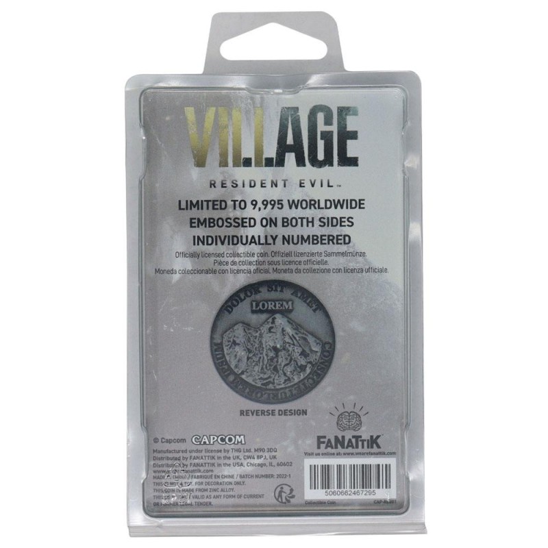Resident Evil VIII pièce de collection Currency Limited Edition