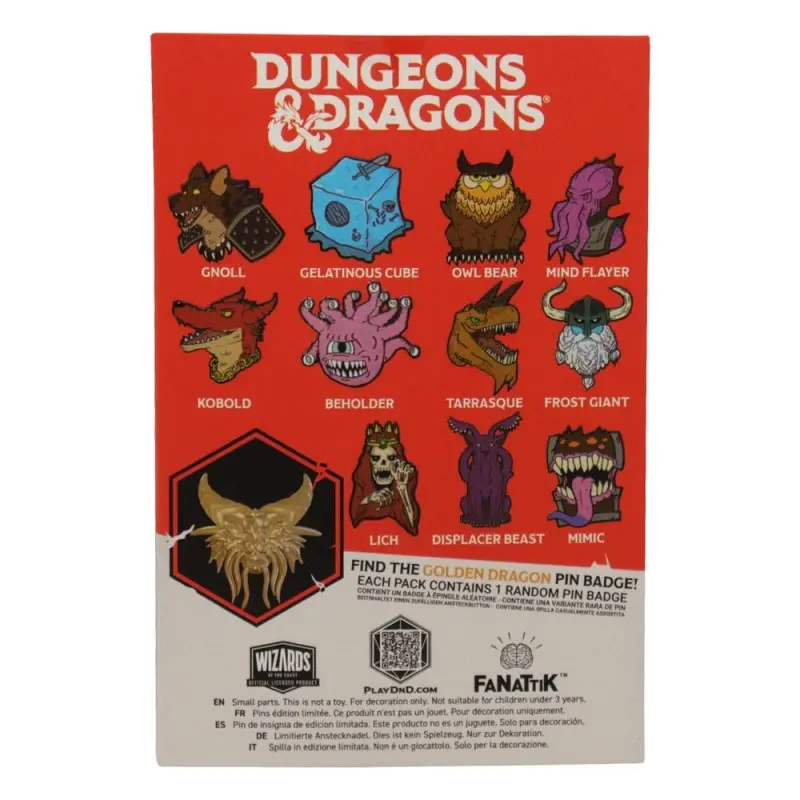 Dungeons & Dragons présentoir Pin's 50th Anniversary Mystery Pin Badge (12) | 5060662469008