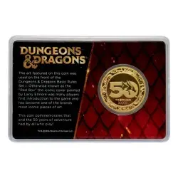 Dungeons & Dragons pièce de collection 50th Anniversary with Colour Print 24k Gold Plated Edition 4 cm        | 5060662469015