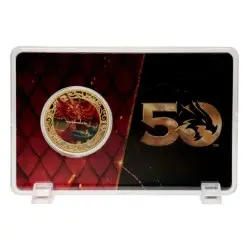 Dungeons & Dragons pièce de collection 50th Anniversary with Colour Print 24k Gold Plated Edition 4 cm        | 5060662469015