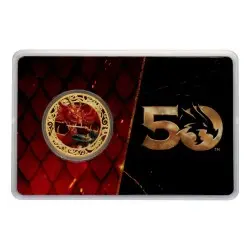 Dungeons & Dragons pièce de collection 50th Anniversary with Colour Print 24k Gold Plated Edition 4 cm        | 5060662469015