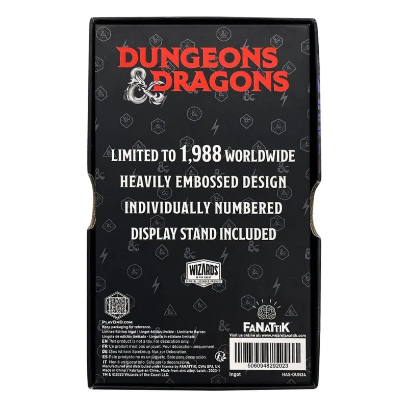 Dungeons & Dragons Lingot 50th Anniversary Spider Queen Limited Edition  | 5060948292023