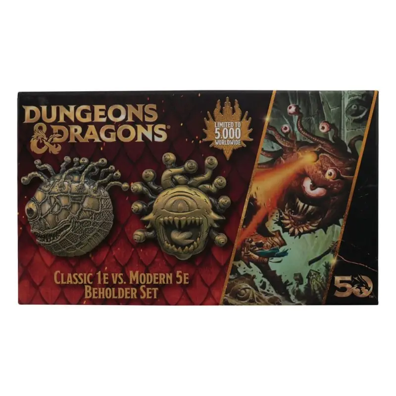 Dungeons & Dragons pack 2 médaillons 50th Anniversary Beholder Twin Edition | 5060948294102