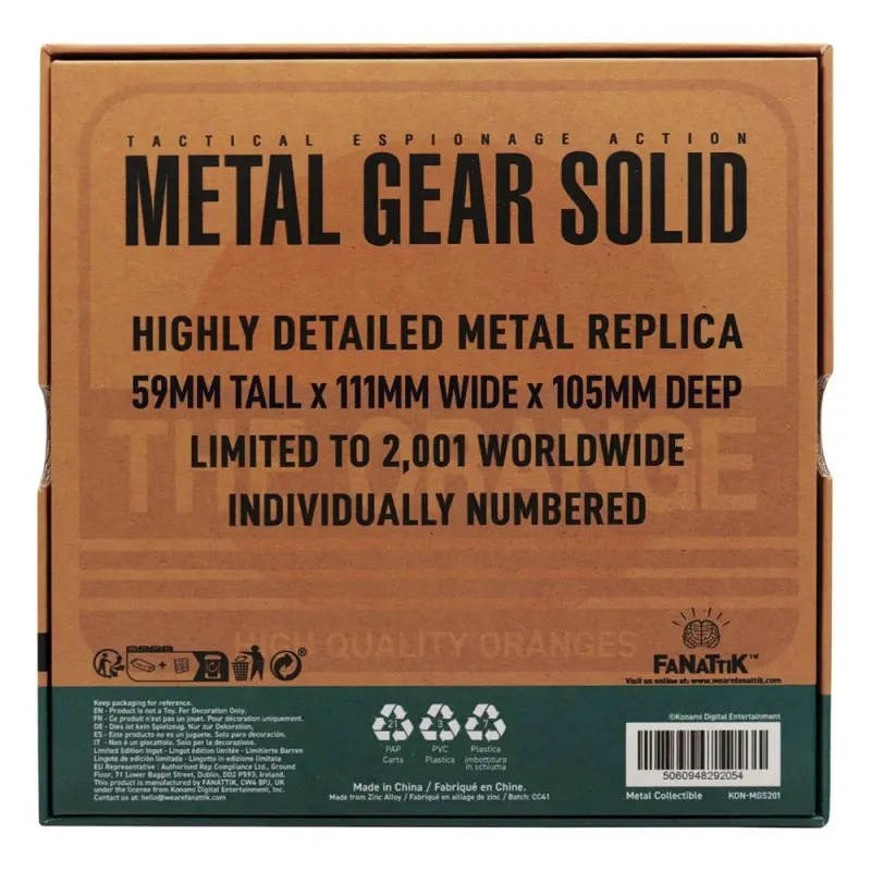 Metal Gear Solid 2 réplique Cardboard Box | 5060948292054