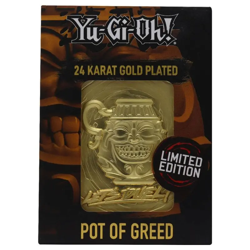 Yu-Gi-Oh! réplique Card Pot of Greed (plaqué or) | 5060662466458