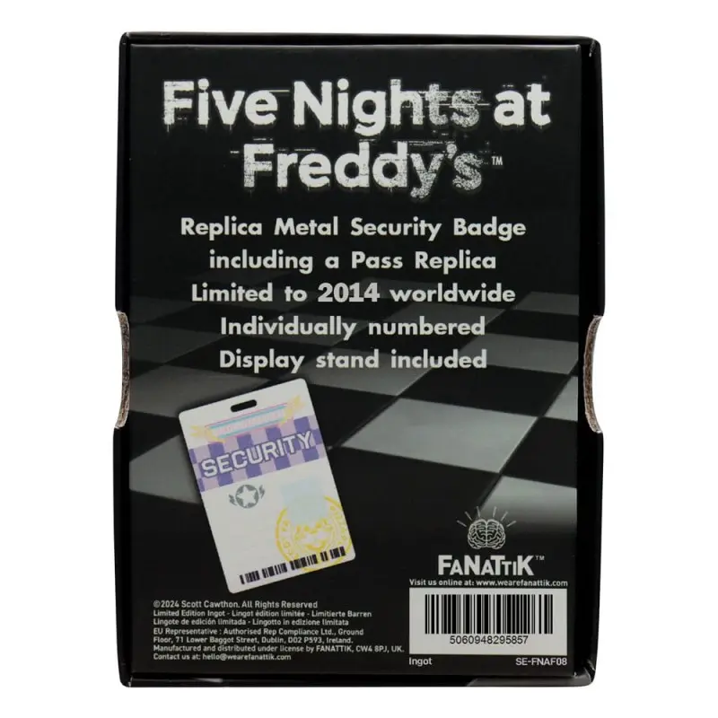 Five Nights at Freddy´s réplique Security Badge | 5060948295857