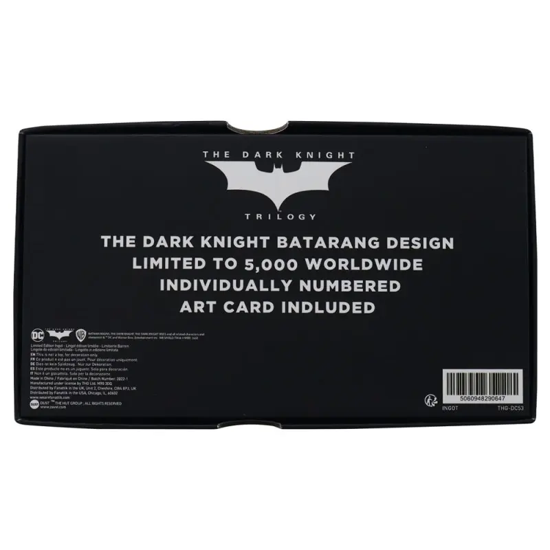 The Dark Knight réplique Batman Batarang Limited Edition 18 cm | 5060948290647