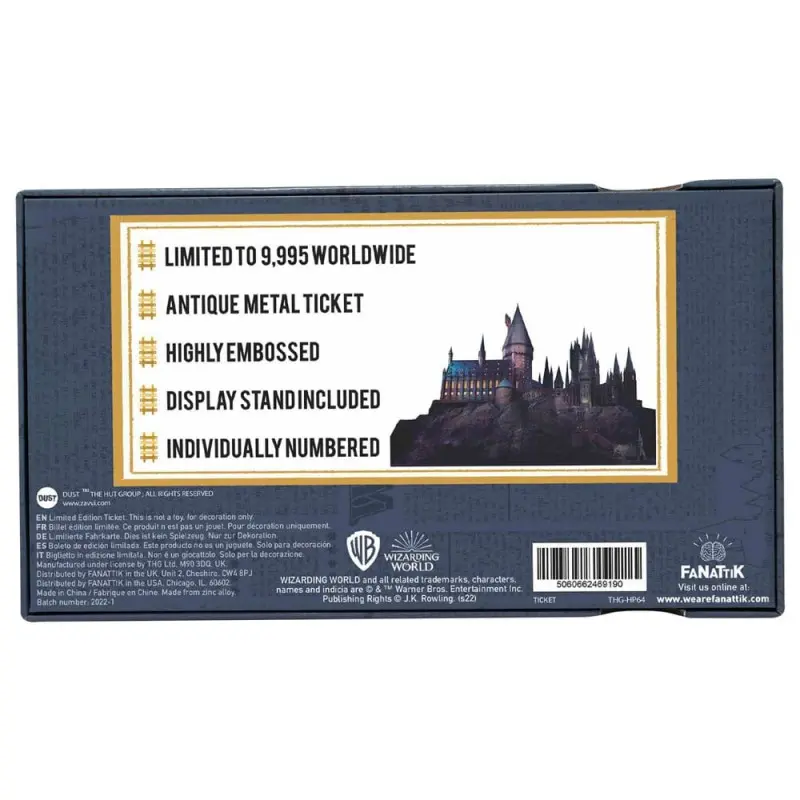 Harry Potter réplique Hogwarts Train Ticket Limited Edition | 5060662469190