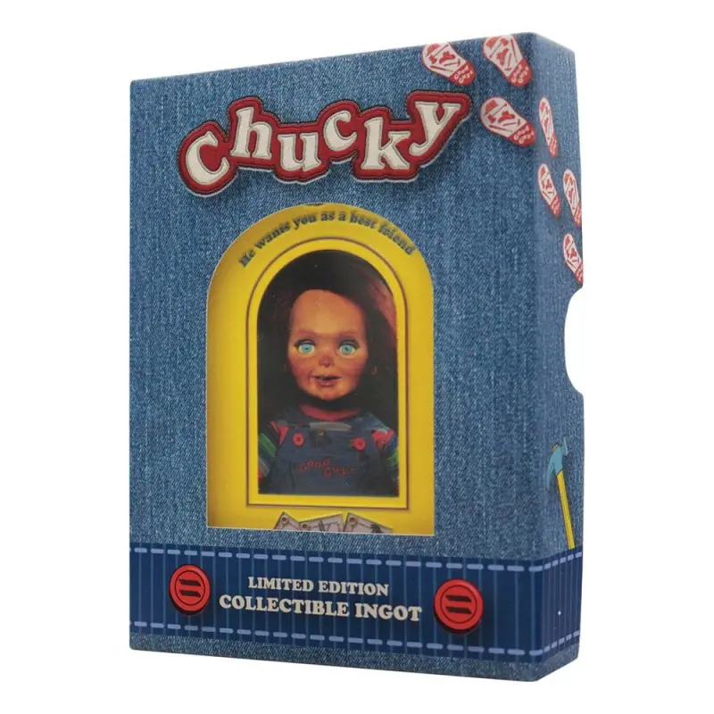 Chucky Jeu d´enfant Lingot avec Spell Card Chucky Limited Edition  | 5060948294188