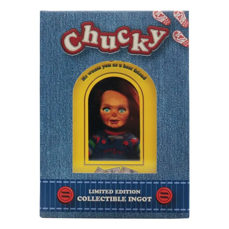 Chucky Jeu d´enfant Lingot avec Spell Card Chucky Limited Edition  | 5060948294188