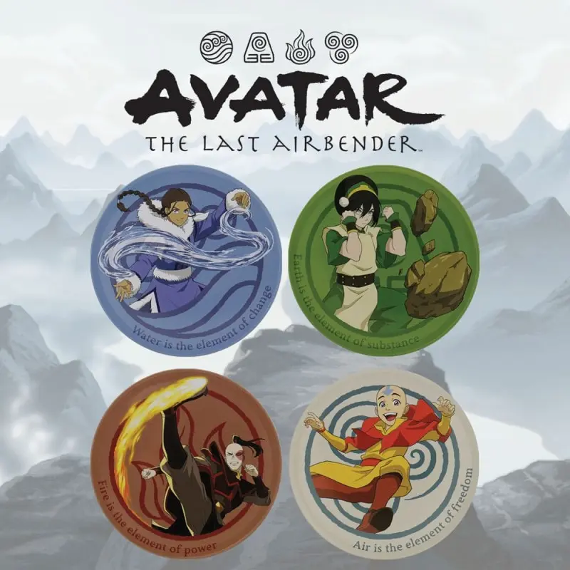 Avatar, le dernier maître de l'air pack 4 sous-verres | 5060948295000