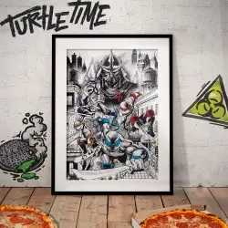 Tortues Ninja lithographie 40th Anniversary Limited Edition 42 x 30 cm | 5060948294935