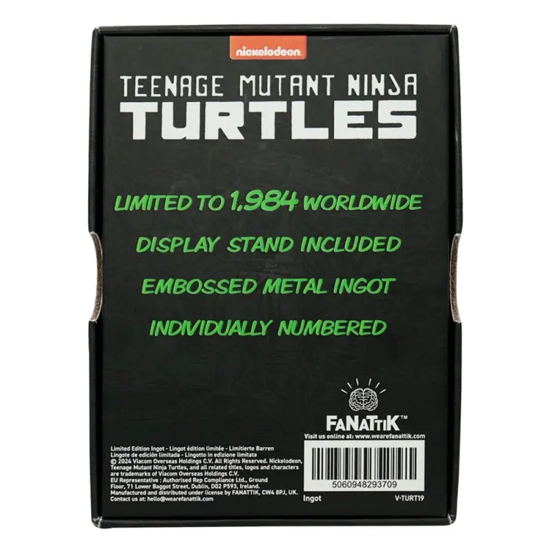 Tortues Ninja Lingot 40th Anniversary Green Limited Edition | 5060948293709