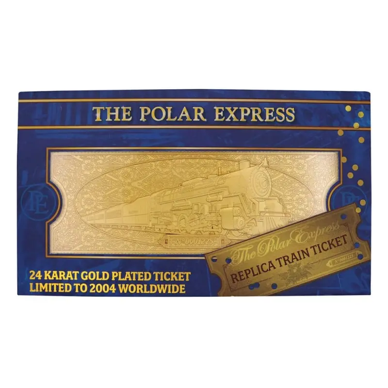 Le Pôle express réplique Train Ticket 24k Gold Plated Limited Edition  | 5060948295666