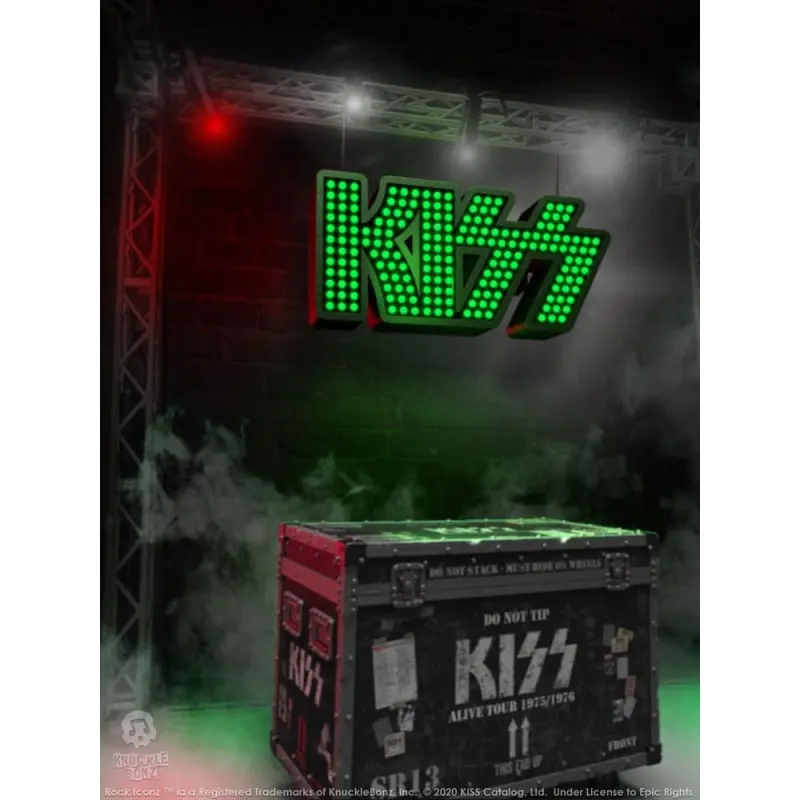Kiss statuette Rock Ikonz On Tour caisse de tournée + décor de scène Alive! Tour | 0655646625195