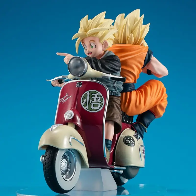 Dragonball Z 05 Desktop Real McCoy diorama PVC Super Saiyan Son Goku & Super Saiyan Son Gohan & Motorbike 16 cm | 4535123842139