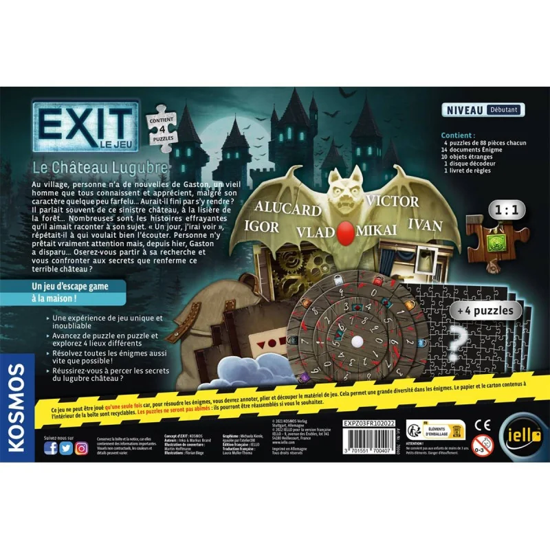 EXIT Puzzel - Het sombere kasteel | 3701551700407