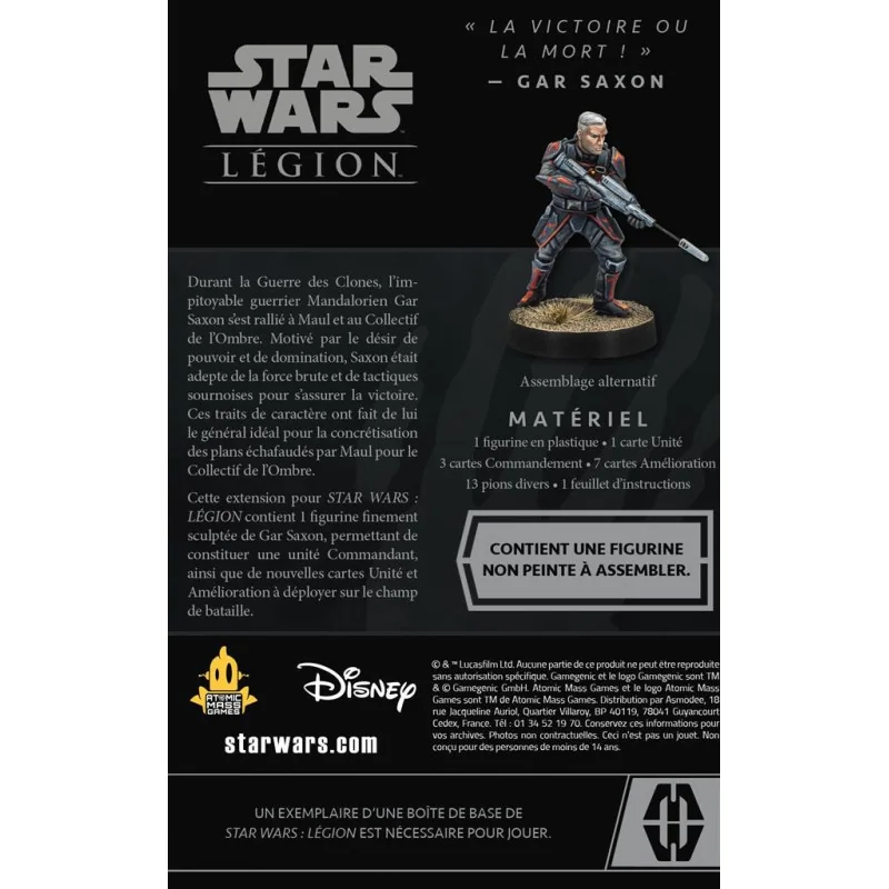 Star Wars Légion : Gar Saxon | 0841333116934