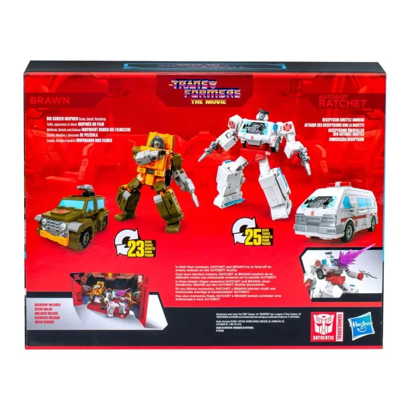 The Transformers: The Movie Studio Series Deluxe Class pack 2 figurines Brawn & Autobot Ratchet 11 cm | 5010996235640