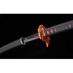 Demon Slayer : Kimetsu no Yaiba Réplique Proplica épée Nichirin (Tanjiro Kamado) Kyojuro Rengoku´s Sword Gueard Ver. 88 cm | 4573102675804