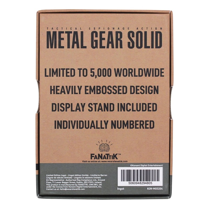 Metal Gear Solid 2 Lingot Snake Limited Edition  | 5060948294805