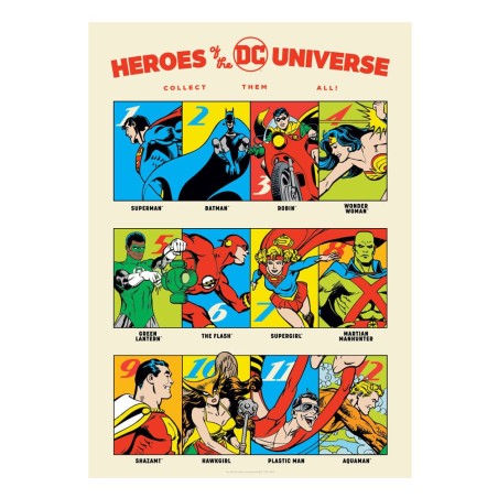 DC Comis lithographie 90th Anniversary Heroes Limited Edition 42 x 30 cm   | 5060948296779