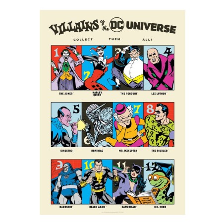 DC Comis lithographie 90th Anniversary Villains Limited Edition 42 x 30 cm   | 5060948296786