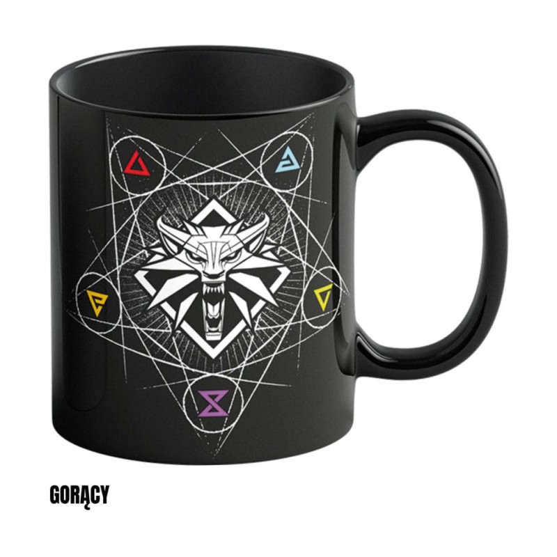 The Witcher III: Wild Hunt mug effet thermique Witcher Signs 480 ml | 5908305243342