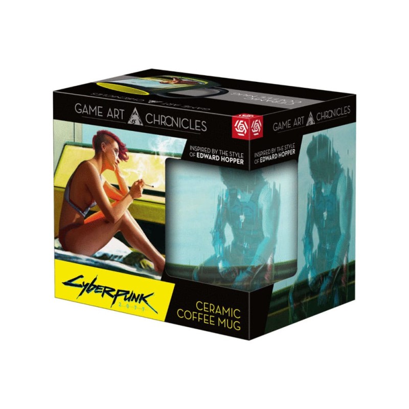 Cyberpunk 2077 mug Game Art Chronicles Artwork Inspired by Edward Hopper 450 ml | 5908305247647