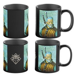 The Witcher III: Wild Hunt Heat Effect Mug Game Art Chronicles Geralt geïnspireerd door Vincent van Gogh 450 ml 