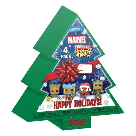 Marvel Holiday Pack 4 Keychains Pocket POP! Vinyl | 889698655415