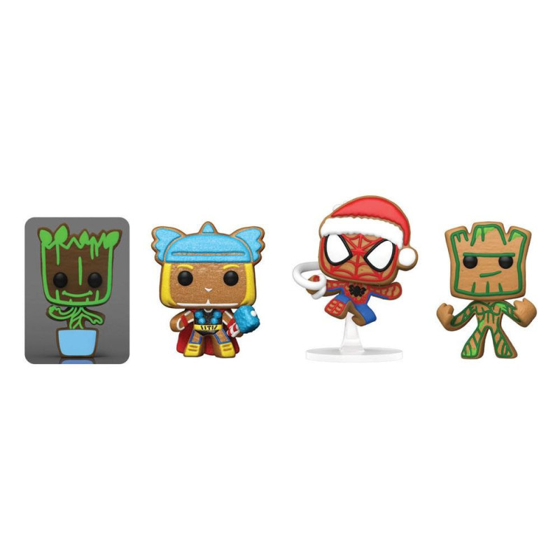 Marvel Holiday pack 4 porte-clés Pocket POP! Vinyl