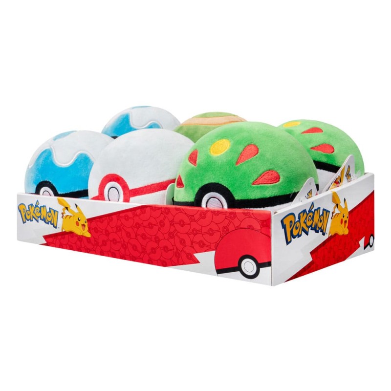 Pokémon assortiment van Poké Balls 10 cm knuffels (6)     | 5710948456566