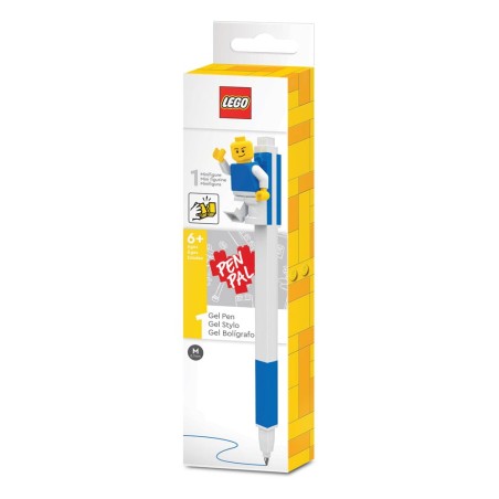 LEGO Gel Inkt Balpen met Lego Minifiguur Blauw  | 4895028526009