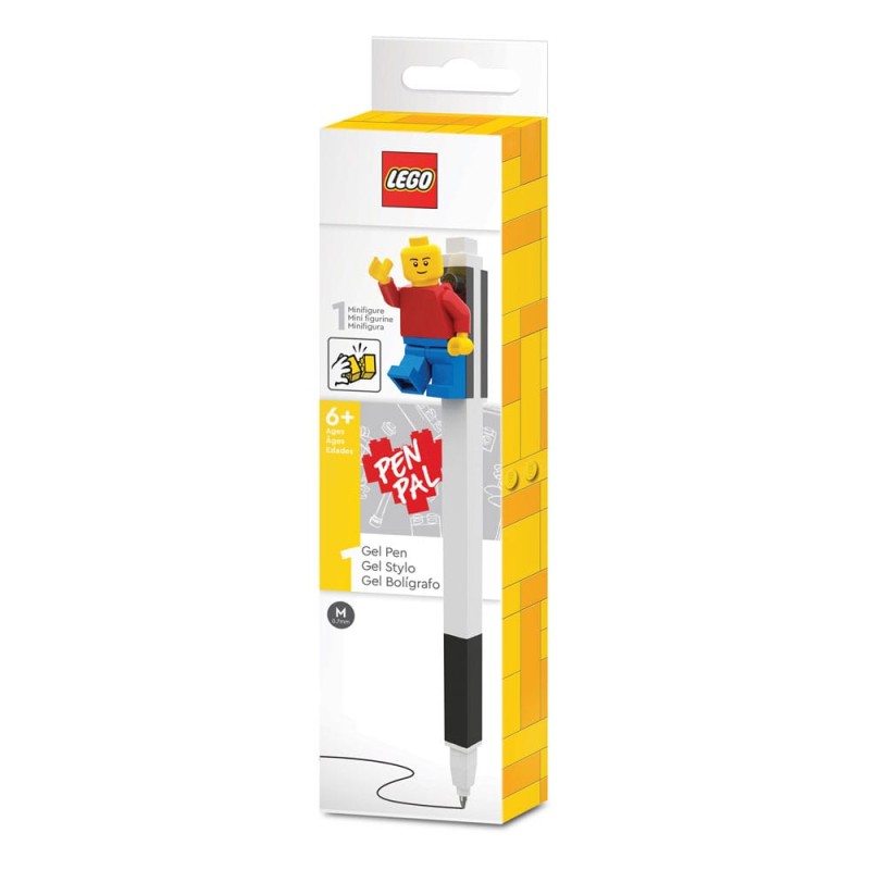 LEGO Gel Inkt Balpen met Lego Figuur Zwart | 4895028526016