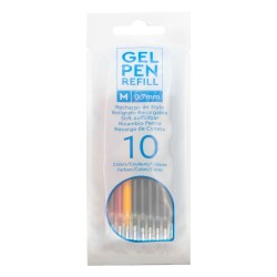 LEGO Pack 10 Refills for Gel Ink Ballpoint Pen  | 4895028530891